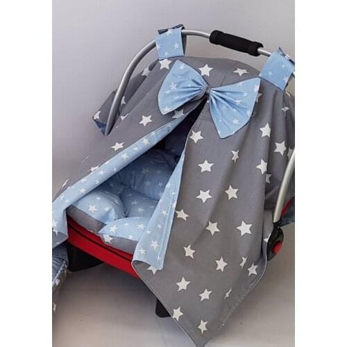 Baby Stroller Stroller Cover and Cushion Star Pattern Organic Fabric