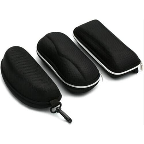 1pc Fashion New Simple Style High Quality Microfiber Black Glasses Case Style Optional Flat Mirror Box Glasses Bag Glasses Case
