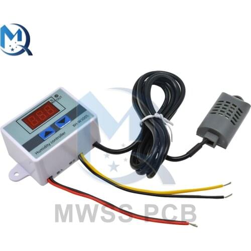 XH-W3005 W3005 LED Digital Humidity Controller 12V 24V 220V Hygrometer Control regulator Switch Hygrostat With Humidity Sensor