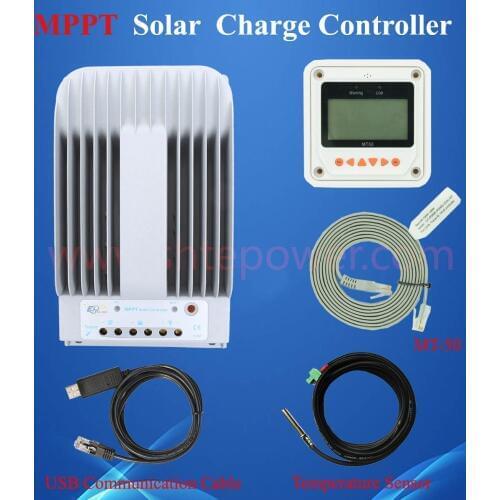 Hot Sale 40A 12V 24V New Tracer 4215BN 40 amps Programmable MPPT Solar Charge Controller with PC USB Cable & Temperature sensor