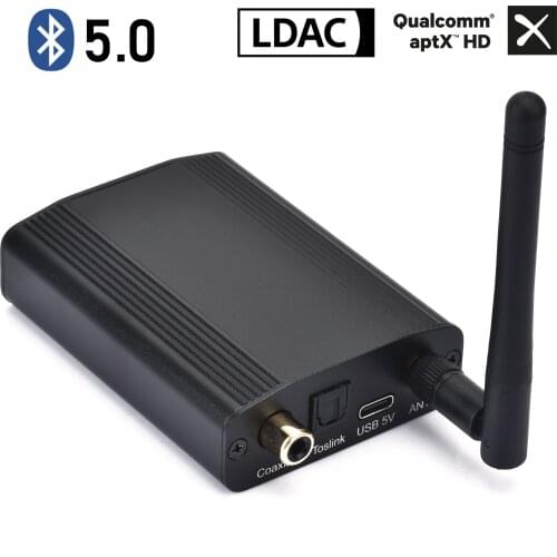 A107 CSR8675 Bluetooth V5.0 Audio Digital Interface Fiber APTX-HD Coaxial LDAC