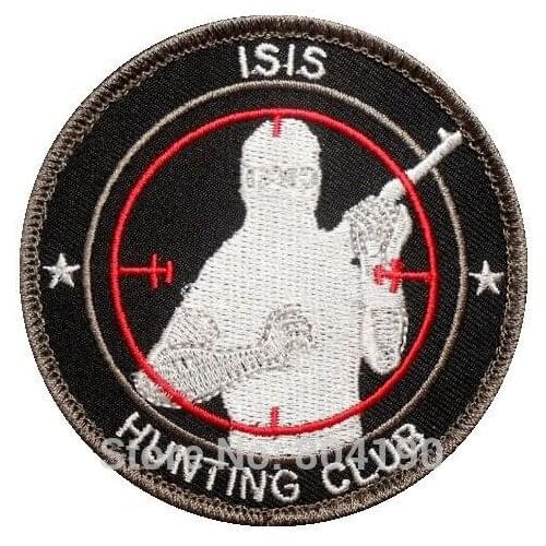 ISIS HUNTING CLUB HUNTER USA ARMY INFIDEL SWAT SEW ON PATCH patchwork accessories