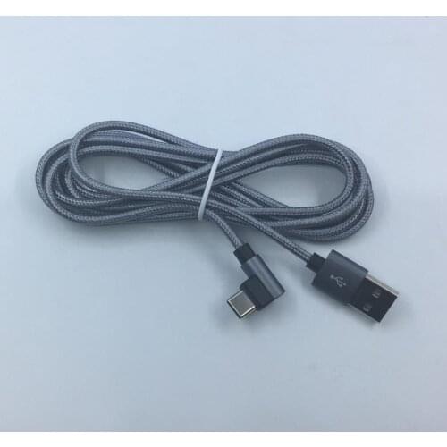 High Quality USB To Type-c 2m Braided Data Cable Anti-breaking Elbow Design USB Cable For Mechanical Gaming Keyboard