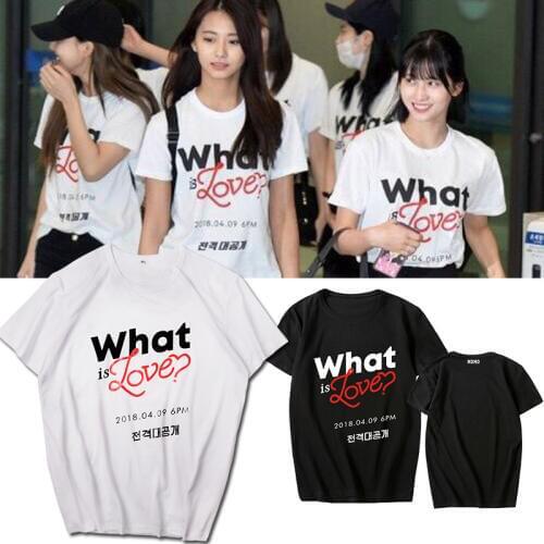 Kpop Twice mini album what is love member name printing o neck t shirt for summer unisex k-pop loose short sleeve t-shirt Tops