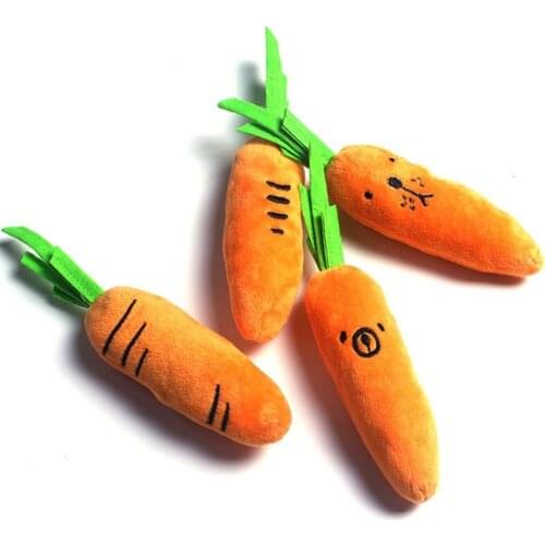 Legendog 1pc Plush Carrot Shape Cat Toy Interactive Funny Soft Bite Resistant Dog Chewing Toy Pet Accessories Pet Supplies
