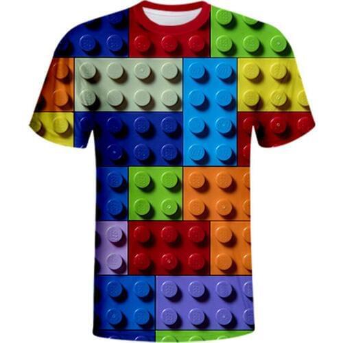 PLstar Cosmos Summer Blocks T-Shirt super popular kids toys 3d print t-shirt t-shirt for Unisex Women Men Plus Size 7XL