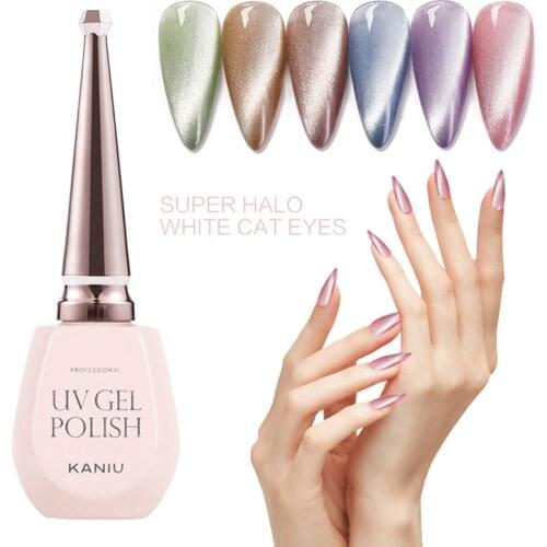 Reflective Glitter Cat Eye Nail Gel Laser Magnet Varnishes Soak Off UV Nail Polish Shimmer Magnetic Lacquer Shiny Nail Art TSLM1