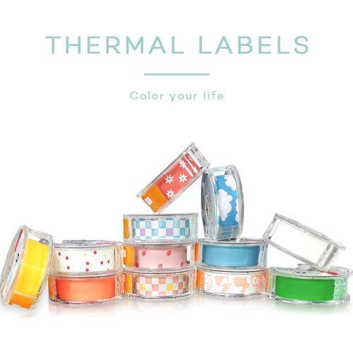 Multicolor 1 Roll Thermal Label Paper Compatible for Sea Bird Bluetooth Label Printer