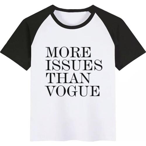 Boys Girls Vogue Cartoon Print T Shirt Kids Funny Clothes Children Summer Short Sleeve Baby Vogue T-shirt