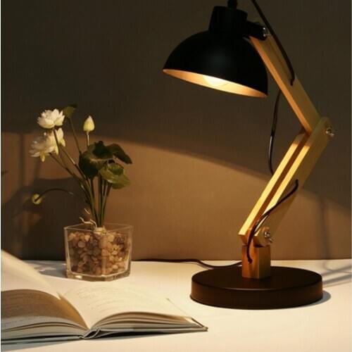 Table Lamp E27 25W Fold Adjustable Stand Desk Lighting with Swing Long Arm Business Office Study Desktop Light ZM109