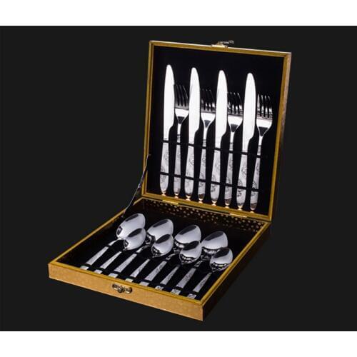 NHM Western dinner tableware 4 pieces stainless steel western-style food knife fork gift set