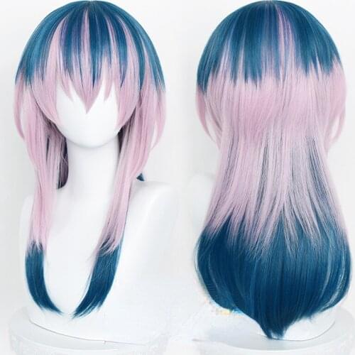 Anime Tokyo Revengers Rindo Haitani Cosplay Wig Tenjiku Pink Blue Heat Resistant Synthetic Hair Wigs + Wig Cap