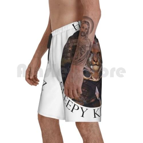 Eso Razum Dar Beach Shorts Men Beach Pants Swimwear Elder Scrolls Online Razum Dar Skyrim Games Rpg Khajiit Fantasy