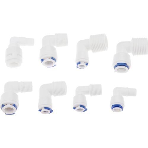 5Pcs BSP Male Connector Quick Connection Fitting 1/4" 3/8" OD Hose 1/4" 3/8" 1/2" BSP Male Reverse Osmosis System Pipe Connector