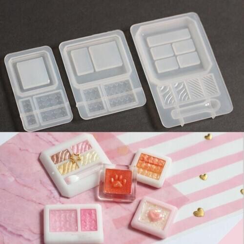 2020 New Transparent Silicone Mould Dried Flower Resin Decorative Craft DIY Eye shadow tray Mold epoxy resin molds for jewelry