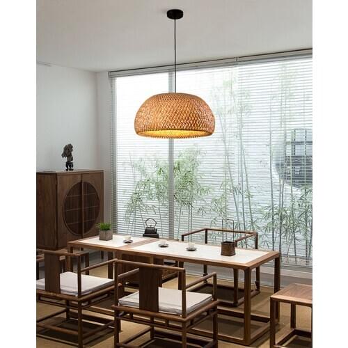 Natural bambo pendant lights bamboo lamp Japan Restaurant Hotel pendant lamp for living room hanging kitchen lamp