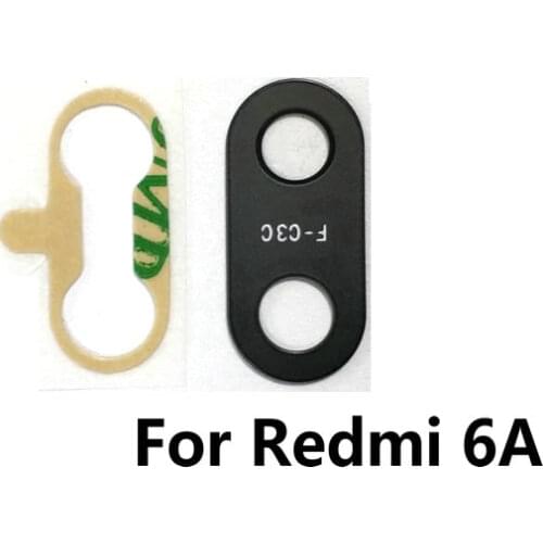 1PCS New Rear Camera Glass with Adhesive sticker for Xiaomi Redmi 6A 7A 8A mobile phone