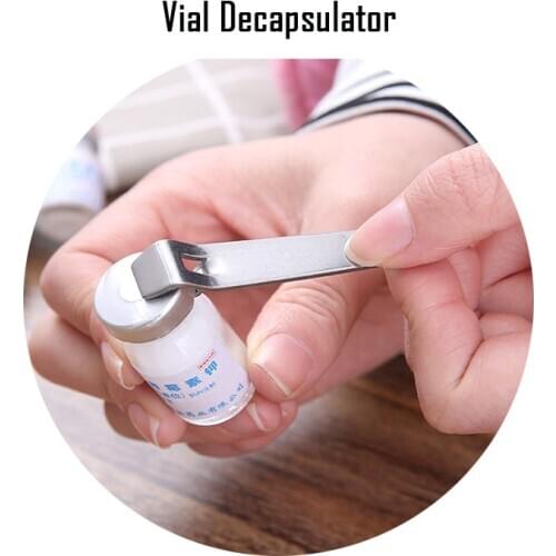 Vial Cap Decapsulator Manual Open Vial Cap SS304 7*1.3CM Stainless steel safe Tool for medical area SHENLIN packing machine