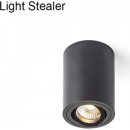 GU10 Round Surface Mounted Downlights Black/White Housing+Replaceable Without Bulb Angle Adjustable light Fixture