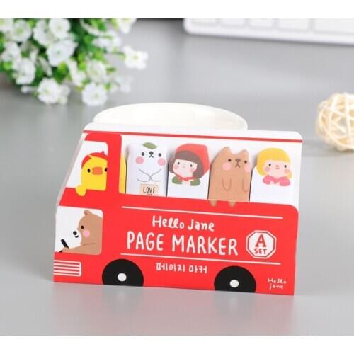 1 PCS Kawaii Cute Cartoon Happy Bus Memo Notepad Note Book Memo Pads Sticky Notes Memo Set Gift Office Stationery Supplies