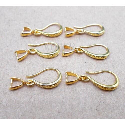 100PCS 18K Gold Smooth Irregular Circle Surface Womens Matte Ear Hook Earrings Blank Base DIY Jewelry Making Result Accessory