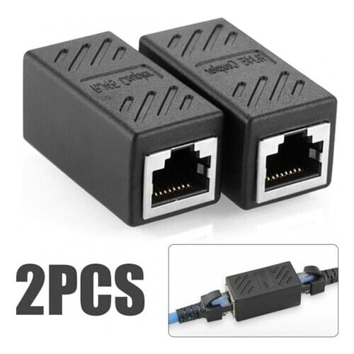 2 Pack RJ45 Coupler ethernet cable coupler LAN connector inline Cat7/Cat6/Cat5e Ethernet Cable Extender Adapter Female to Female