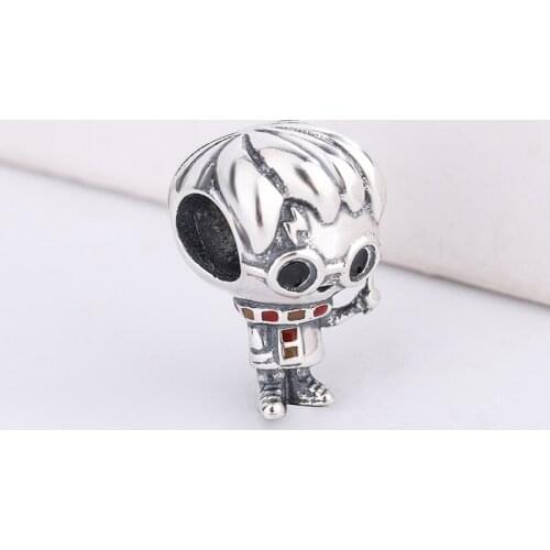 3D192 High Quality 925 Sterling Silver Baby Car Charms Beads Bracelet And Necklace For Christmas Silver Enamel Pendant Charms