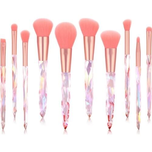 5/6/10Pcs pcs Metal Makeup Brushes Set Cosmetic Face Foundation Powder Eyeshadow Blush Lip Plating Make Up Brush Kit Maquiagem
