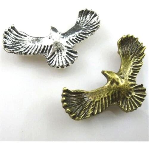 5pcs Charms Flying Eagle 35*20*6mm 3 Holes Antique Making Pendant fit Vintage Tibetan Silver DIY Handmade Bracelet Necklace