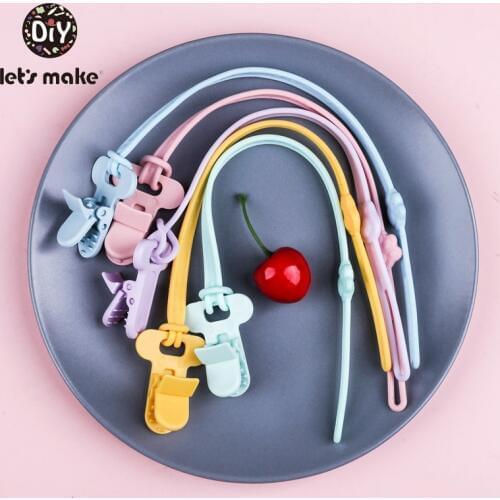 Lets Make Baby Gift Pacifier Chain Personalized Accessories 5pcs Silicone Cat Claw Clip BPA Free Pacifier Chain Nipple Holder