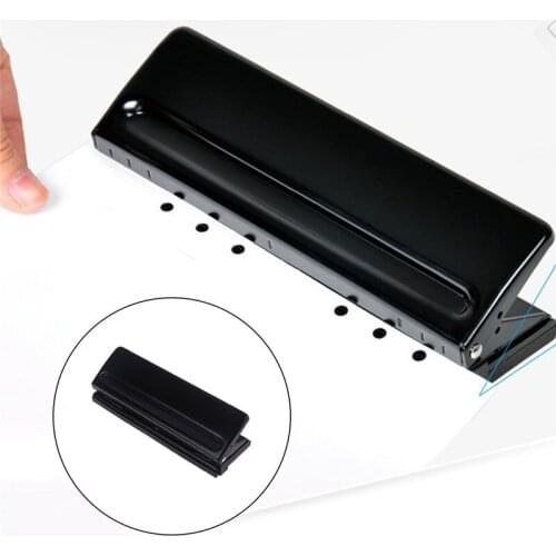 6-Hole Standard Adjustable Punching Machine Loose-leaf Notebook Core Puncher Student Stationery Office Binding Supplies