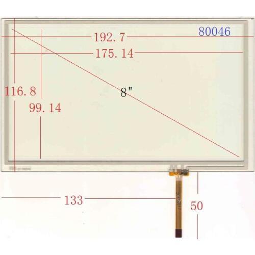 895-sy-080046 8 inch touch screen 193*117 cable Ling GPS universal touch screen 8 inch navigation
