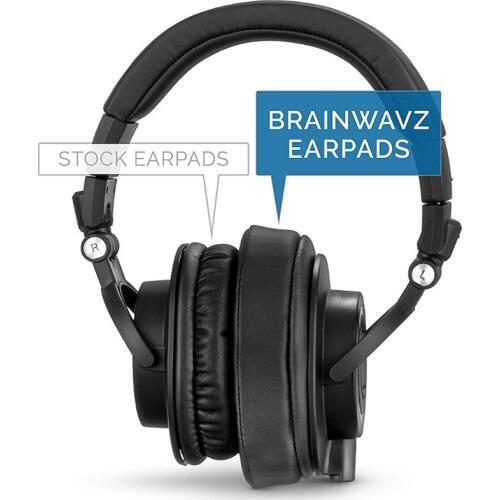 1Pair Foam Ear Pads Cushion Leather Earpad for ATH-MSR7 M50X M20 M40 M40X SX1 Cushions Skin