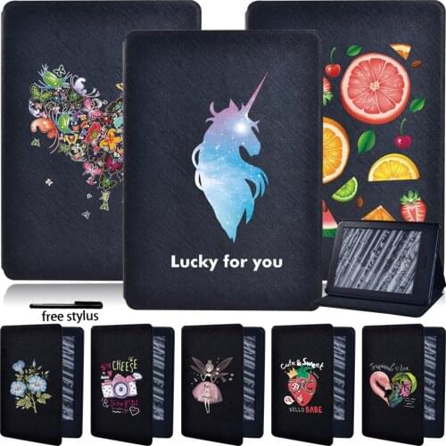 For Amazon Kindle (10th Gen)/(8th Gen)/Kindle Paperwhite 1/2/3/4 Tablet Case Anti-Drop Leather Cover Case + Free Stylus