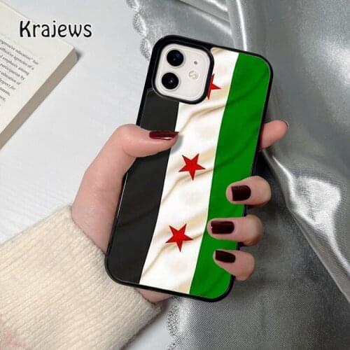 Krajews Syria Flag TPU coque Phone Case for iPhone 12 mini 5 6S 7 8 PLUS X XS XR 11 PRO MAX SE 2020 Back Cover Funda Shell