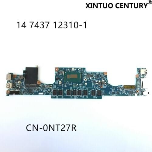 CN-0NT27R 0NT27R NT27R For Dell DOH40 INSPIRON 14 7437 Laptop Motherboard 12310-1 D0H40 W/ SR1EB I7-4510U 8GB 100%tested working
