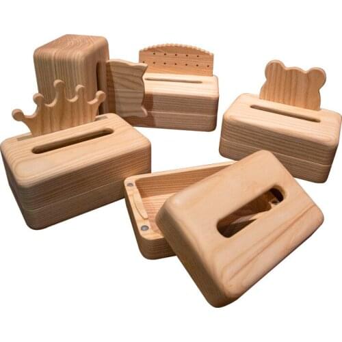 Wooden Tissue Box Home Living Room Desktop Storage Box Bathroom Table Top Drawer Home Decoration Desktop OrnamentsExquisite Gift