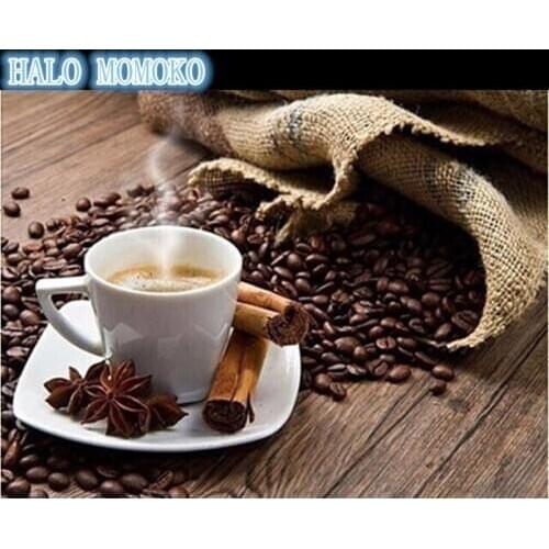 Diy diamond painting coffee picture rhinestone embroidery Cross Stitch by own hand for home decor diy 5d diamond painting