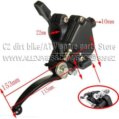 Right Thumb Throttle Twin Brake Lever For Mini Moto Quad Pit Bike ATV 22mm 7/8"