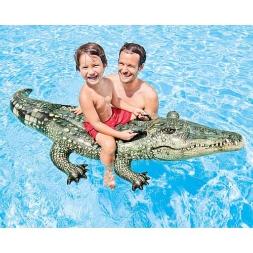 Scared Simulation Crocodile Shallow Water Playing Pool Kids Float Mat Swimming Pool Inflatable Bed Frightening Animal Raft Toys