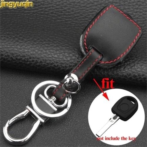 Jingyuqin Remote Leather Car Key Case for Volkswagen VW B5 Passat Golf Phaeton Rabbit GTI Beetle Cabriolet Polo Bora Trans