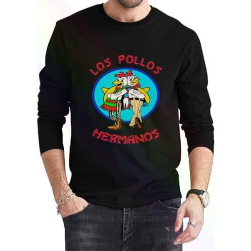LOS POLLOS Hermanos Chicken Brothers Logo T-Shirt 2021 Newest Summer Mens Long Sleeve Popular Tees Shirt Tops Novel Unisex