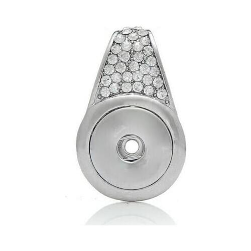 Trendy Rhinestone Drop pendant snap necklace 60cm fit 18MM snap buttons Fashion jewelry DIY accessories XL0025