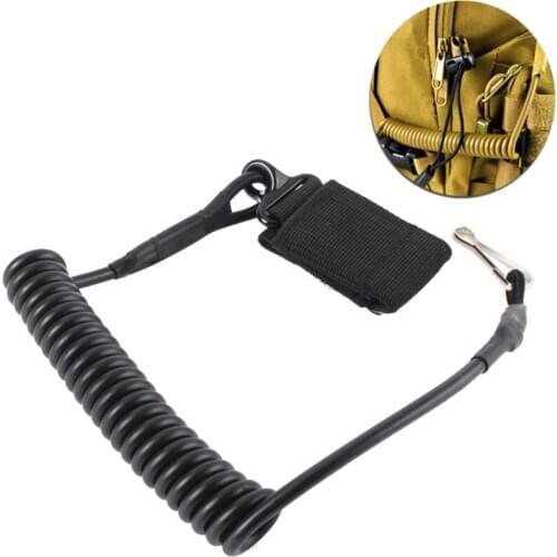 Molle Coil Sling Military Elastic Spring Rope Belt Ckpack Lanyard Strap g Hand Shooting Pistol Tool Outdoor 2021