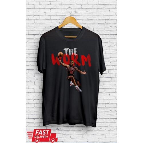 The Worm Dennis Rodman T-Shirt Chicago T-Shirt Regular Size M-3Xl