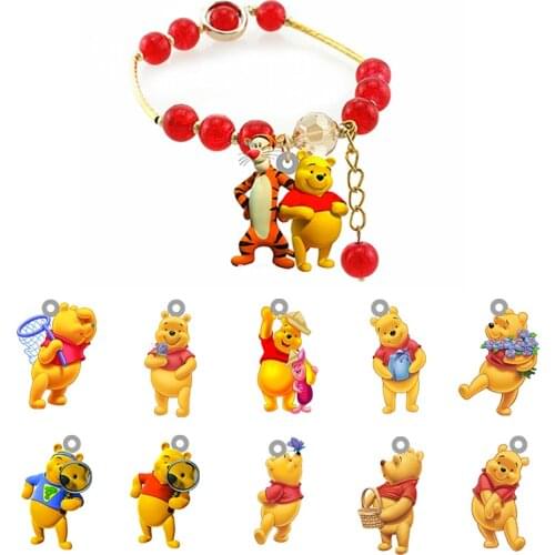 Disney Girlfriends Bracelet Set Red Beaded Lucky Lady Resin Bracelet Bracelet Handmade Jewelry Accessories Beaded Bracelet