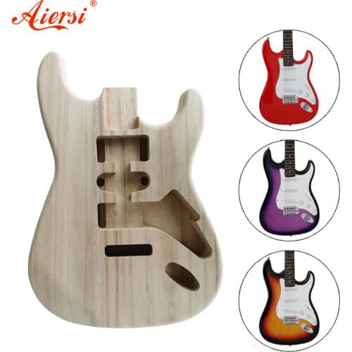 Unfinished DIY ST TL Electric Guitar Solid Body Guitar Barrel Replacement Parts For Strato Tele Style Electric Guitars
