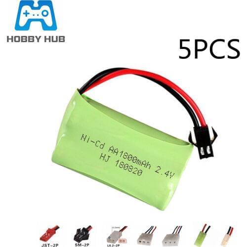 2.4v 1800mah NICD Battery For Rc toys Car Tanks Trains Guns AA 2.4v 700mah Nicd Battery Pack SM Plug For RC Boats