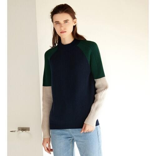 ZHILI 2018 New Autumn Winter Round Neck Pullover Cashmere Sweater