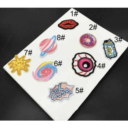 Wholesale 20pcs Embroidered Sewing On Patch Iron-On Patch Stickers For Clothes Sewing Fabric Applique Supplies YH201